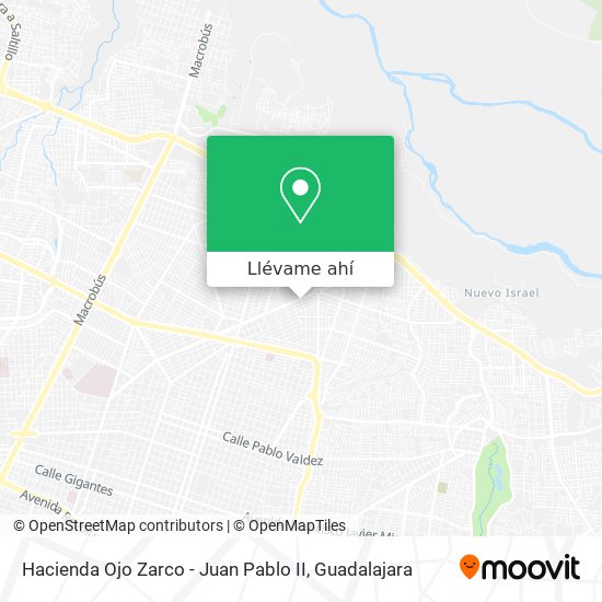 Mapa de Hacienda Ojo Zarco - Juan Pablo II