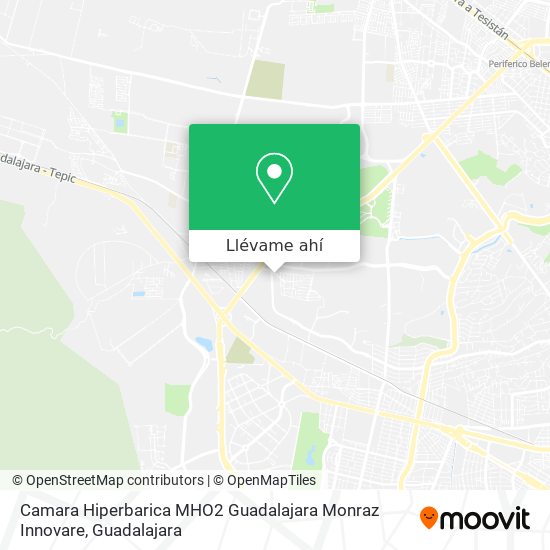 Mapa de Camara Hiperbarica MHO2 Guadalajara Monraz Innovare