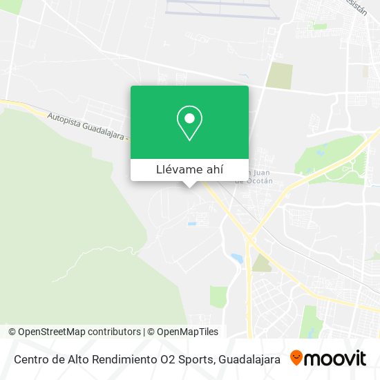 Mapa de Centro de Alto Rendimiento O2 Sports