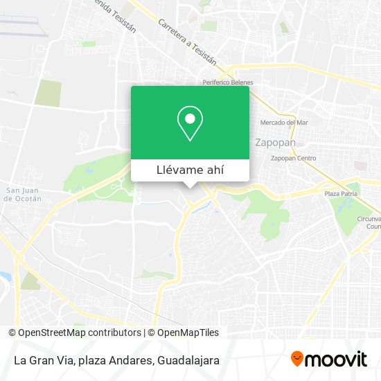 Mapa de La Gran Via, plaza Andares