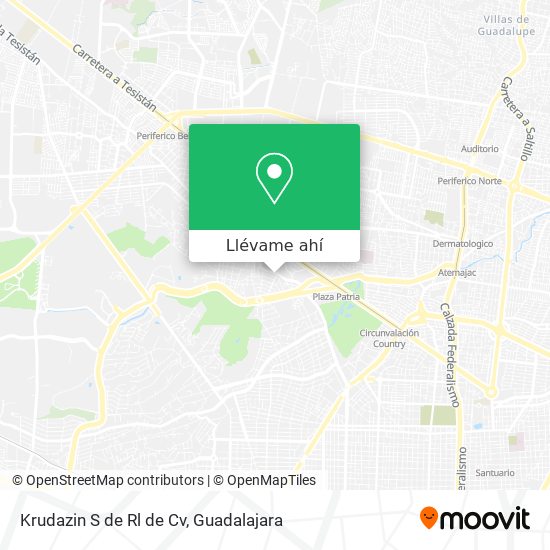 Mapa de Krudazin S de Rl de Cv