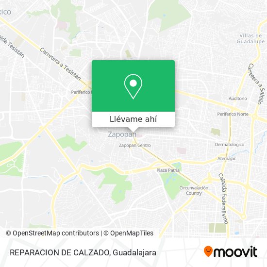 Mapa de REPARACION DE CALZADO