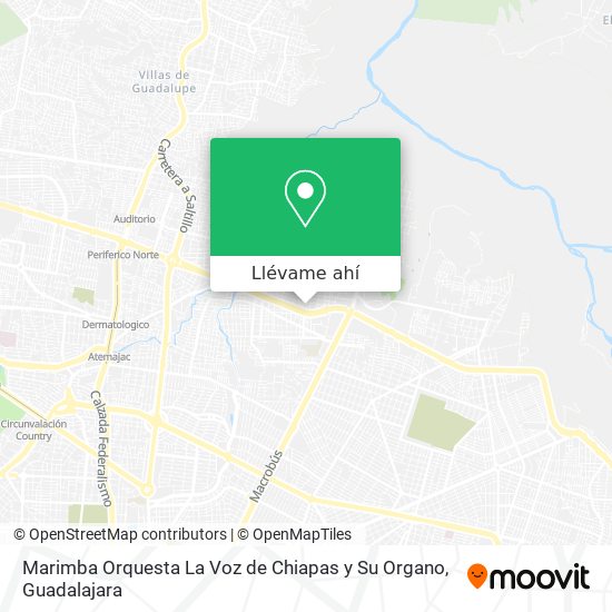 Mapa de Marimba Orquesta La Voz de Chiapas y Su Organo