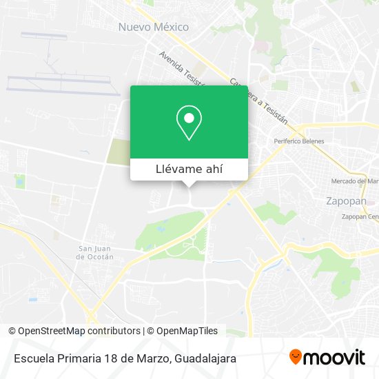 Mapa de Escuela Primaria 18 de Marzo