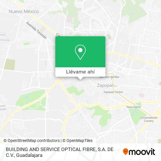 Mapa de BUILDING AND SERVICE OPTICAL FIBRE, S.A. DE C.V.