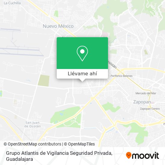 Mapa de Grupo Atlantis de Vigilancia Seguridad Privada