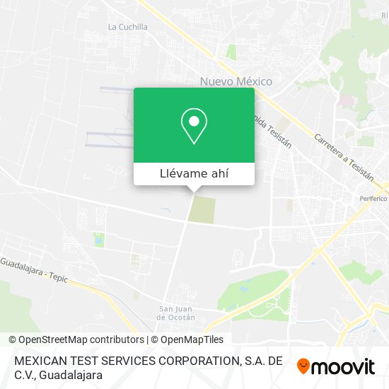 Mapa de MEXICAN TEST SERVICES CORPORATION, S.A. DE C.V.