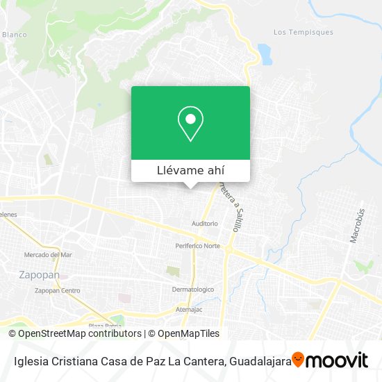 Mapa de Iglesia Cristiana Casa de Paz La Cantera