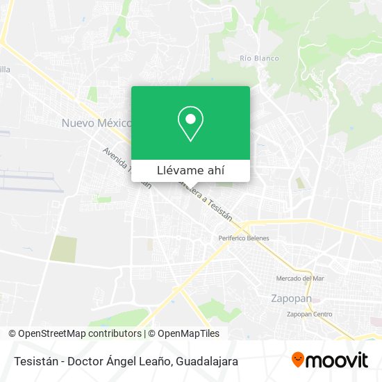 Mapa de Tesistán - Doctor Ángel Leaño