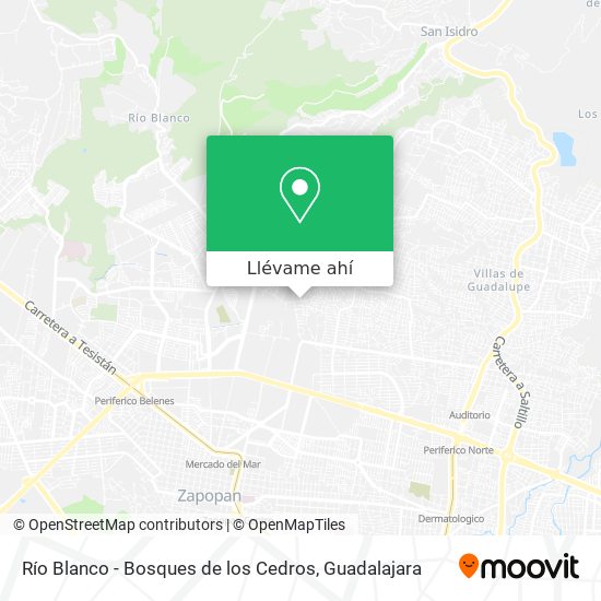 Mapa de Río Blanco - Bosques de los Cedros