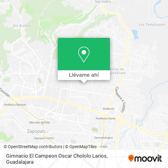 Mapa de Gimnacio El Campeon Oscar Chololo Larios