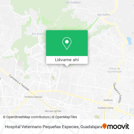 Mapa de Hospital Veterinario Pequeñas Especies