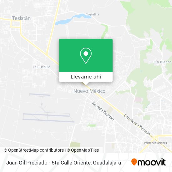 Mapa de Juan Gil Preciado - 5ta Calle Oriente