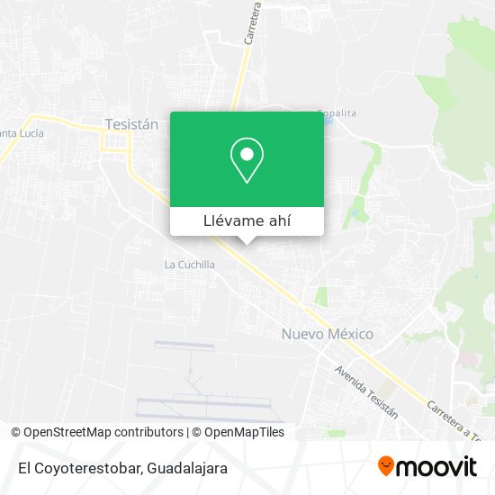 Mapa de El Coyoterestobar