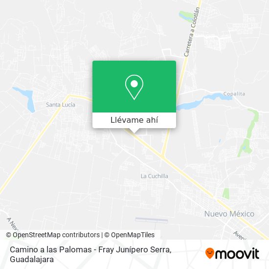 Mapa de Camino a las Palomas - Fray Junípero Serra