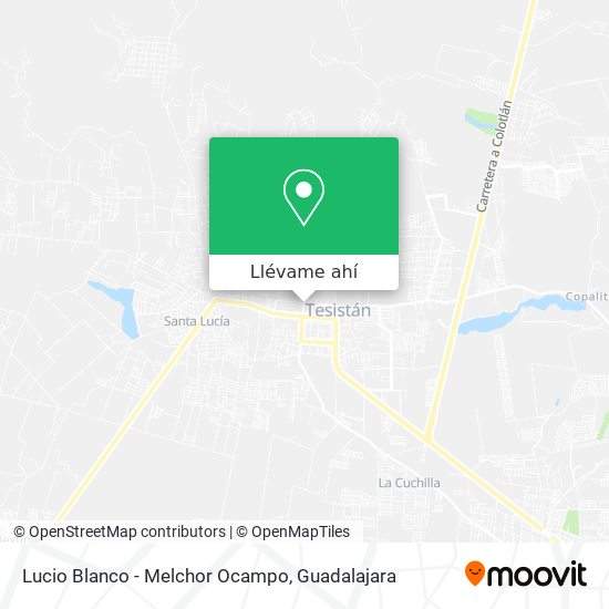 Mapa de Lucio Blanco - Melchor Ocampo