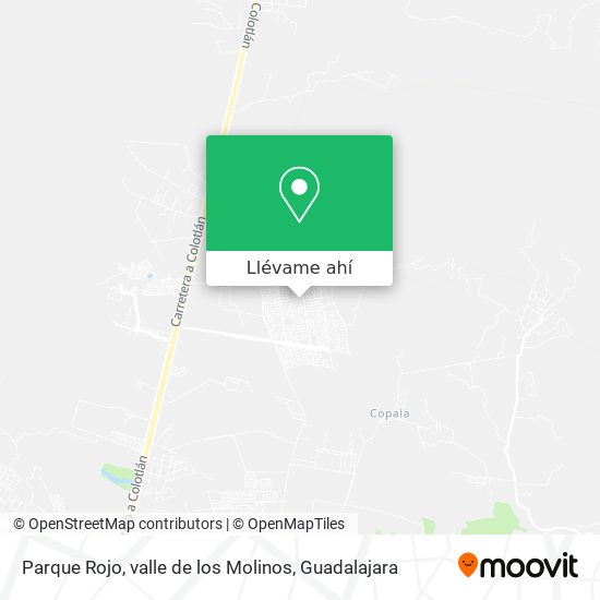 Mapa de Parque Rojo, valle de los Molinos