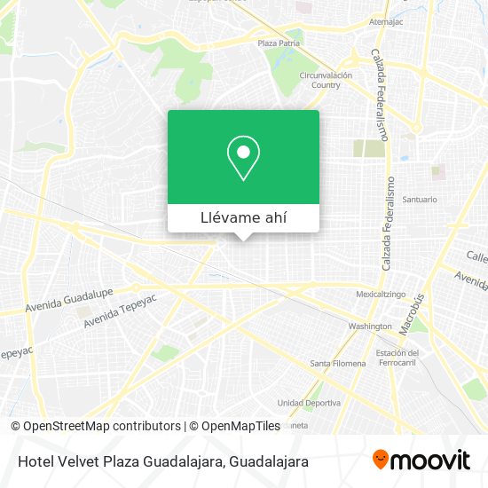 Mapa de Hotel Velvet Plaza Guadalajara