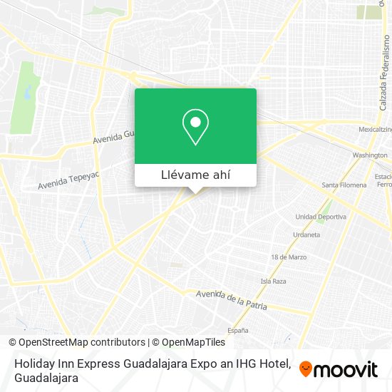 Mapa de Holiday Inn Express Guadalajara Expo an IHG Hotel