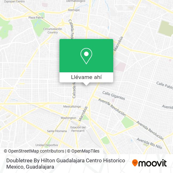Mapa de Doubletree By Hilton Guadalajara Centro Historico Mexico