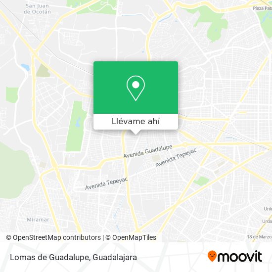 Mapa de Lomas de Guadalupe