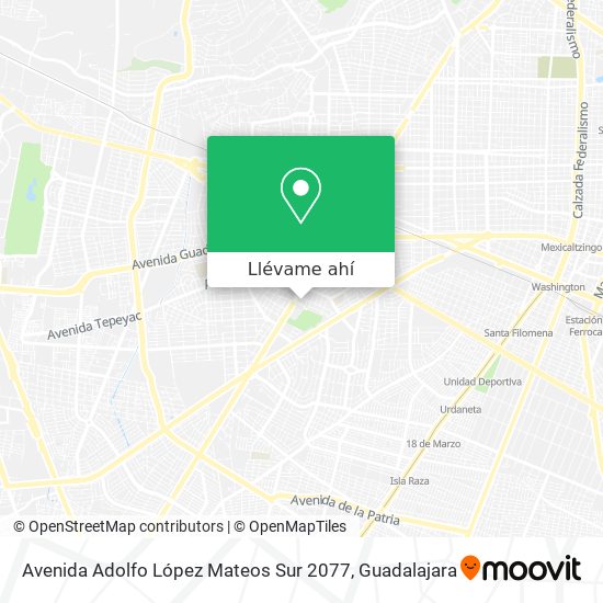 Mapa de Avenida Adolfo López Mateos Sur 2077