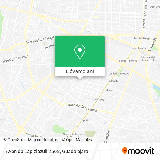 Mapa de Avenida Lapizlázuli 2568