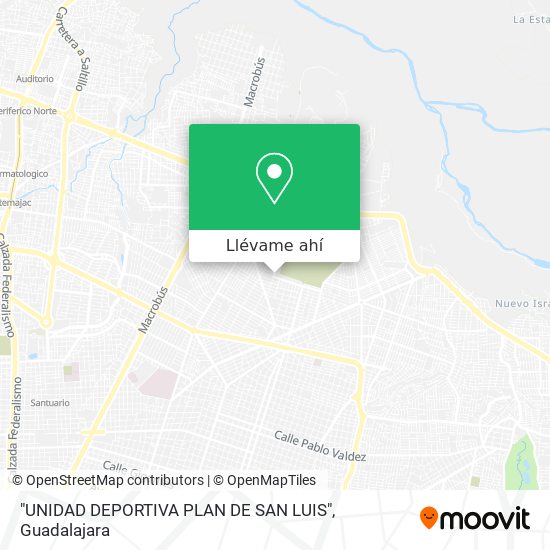 Mapa de "UNIDAD DEPORTIVA PLAN DE SAN LUIS"