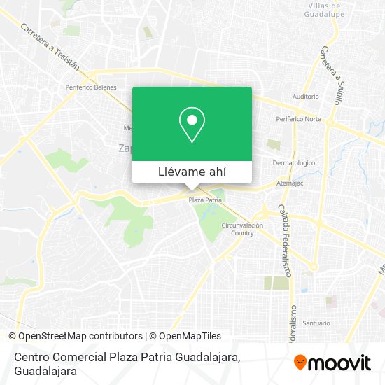 Mapa de Centro Comercial Plaza Patria Guadalajara