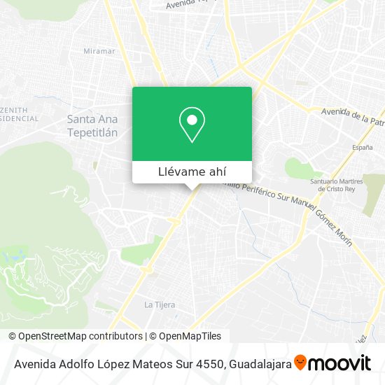 Mapa de Avenida Adolfo López Mateos Sur 4550