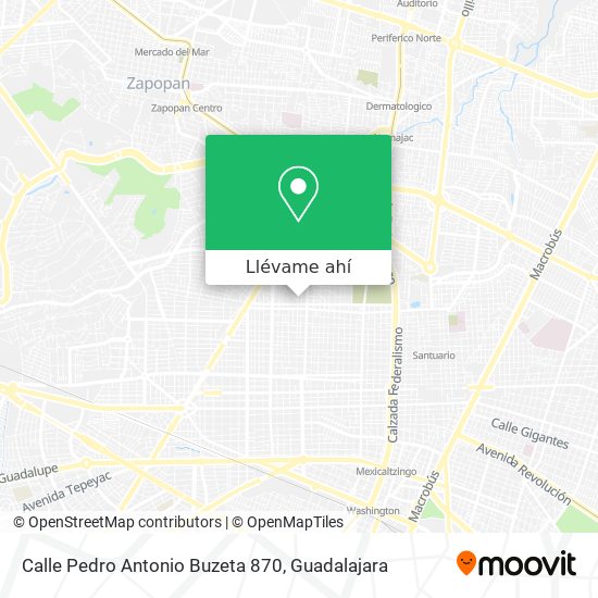Mapa de Calle Pedro Antonio Buzeta 870