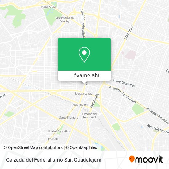 Mapa de Calzada del Federalismo Sur