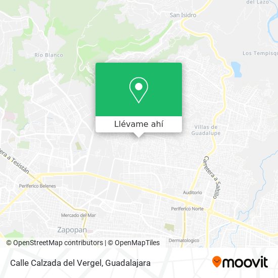 Mapa de Calle Calzada del Vergel