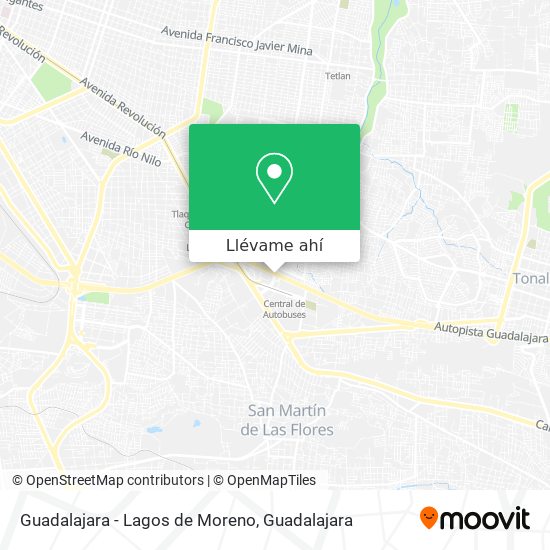 Mapa de Guadalajara - Lagos de Moreno