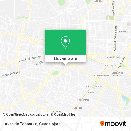 Mapa de Avenida Tonantzin