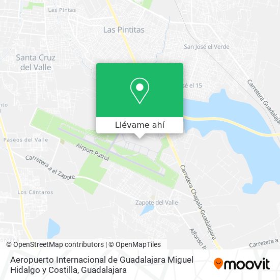 Mapa de Aeropuerto Internacional de Guadalajara Miguel Hidalgo y Costilla