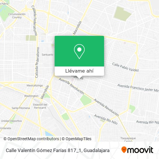 Mapa de Calle Valentín Gómez Farías 817_1