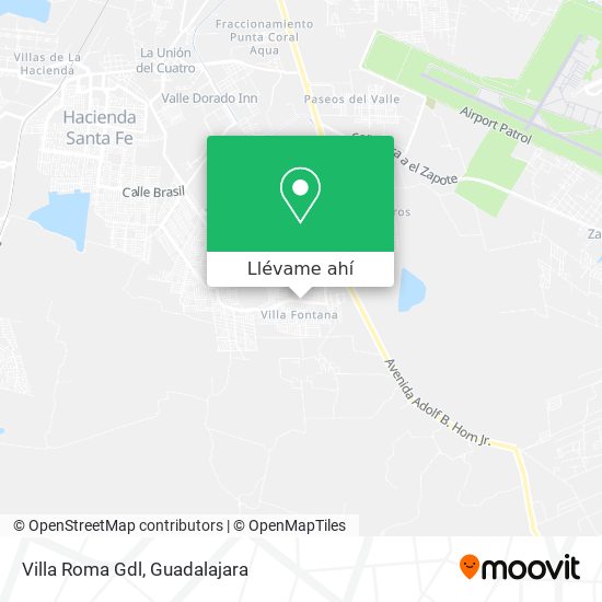 Mapa de Villa Roma Gdl