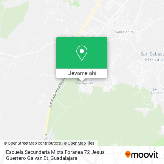 Mapa de Escuela Secundaria Mixta Foranea 72 Jesus Guerrero Galvan Et