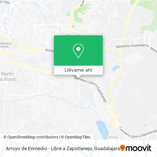 Mapa de Arroyo de Enmedio - Libre a Zapotlanejo