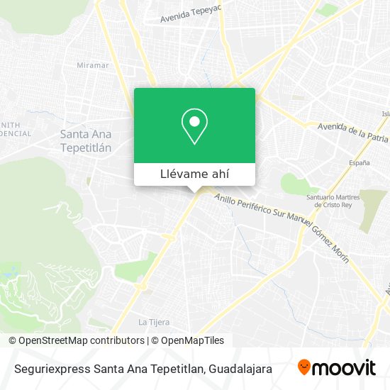 Mapa de Seguriexpress Santa Ana Tepetitlan