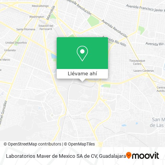 Mapa de Laboratorios Maver de Mexico SA de CV