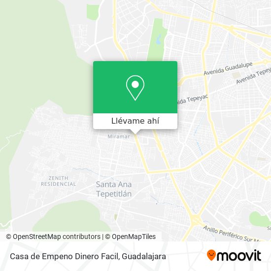 Cómo llegar a Casa de Empeno Dinero Facil en Guadalajara en Autobús?