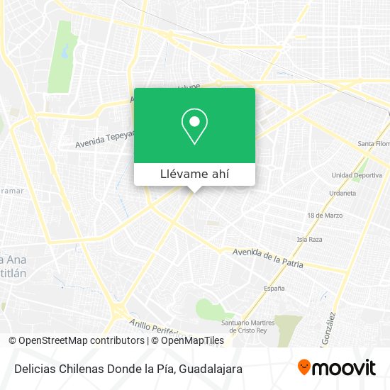 Mapa de Delicias Chilenas Donde la Pía