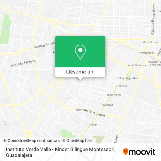 Mapa de Instituto Verde Valle - Kinder Bilingue Montessori