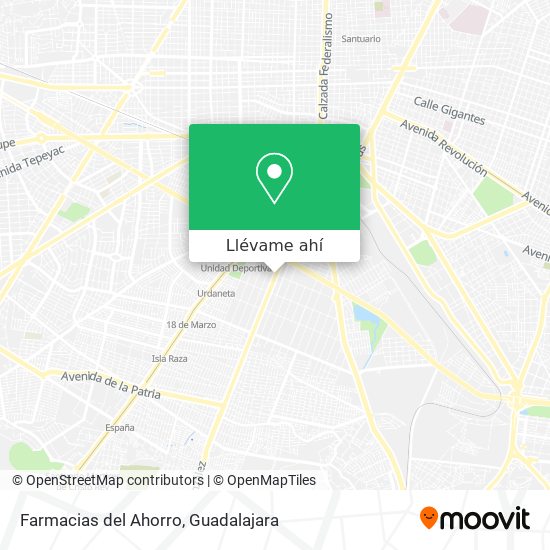 Cómo llegar a Farmacias del Ahorro en Guadalajara en Autobús o Tren?