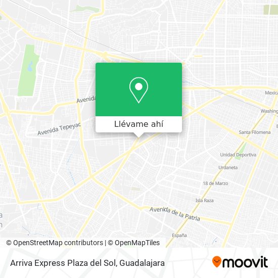 Mapa de Arriva Express Plaza del Sol