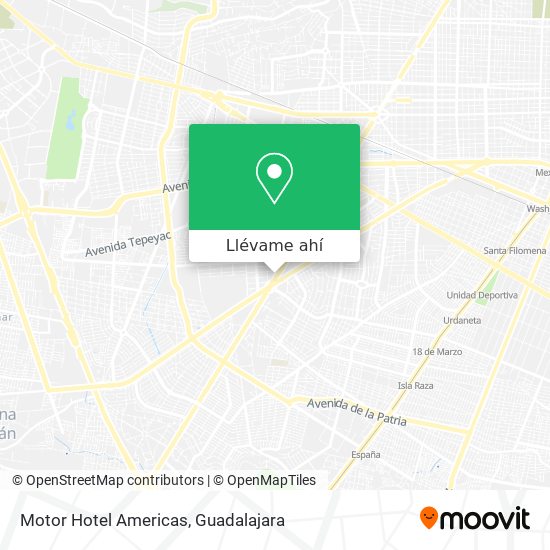 Mapa de Motor Hotel Americas