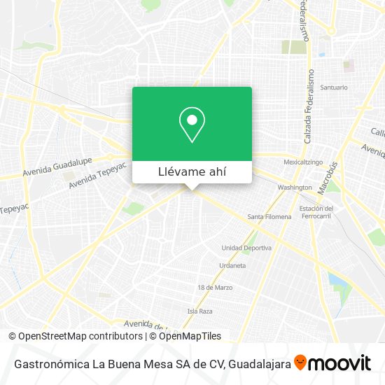 Mapa de Gastronómica La Buena Mesa SA de CV