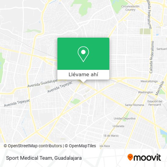 Mapa de Sport Medical Team